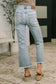 Judy Blue Mid Rise Kick Flare Jeans with Frayed Hem