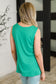 Mellow Muse Relaxed Knit Tank in Emerald