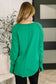 Nice to Each Other Raglan Sleeve Top in Kelly Green