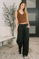 Nights Like This High Waist Palazzo Sweats in Ash Black