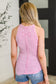 Offbeat Essential Mineral Washed Tank in Candy Pink