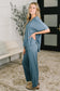 Ol' Reliable Top and Bottom Lounge Set in Dusty Blue