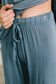 Ol' Reliable Top and Bottom Lounge Set in Dusty Blue