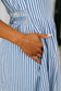 Only Chance Pleated Smock Waist Maxi Dress in Blue