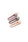 Oval Hair Clips Set of Three In Shades of Brown