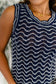Own the Chill Wavy Striped Top in Navy
