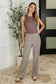 Peachy Keen Straight Leg Trousers in Stone Taupe