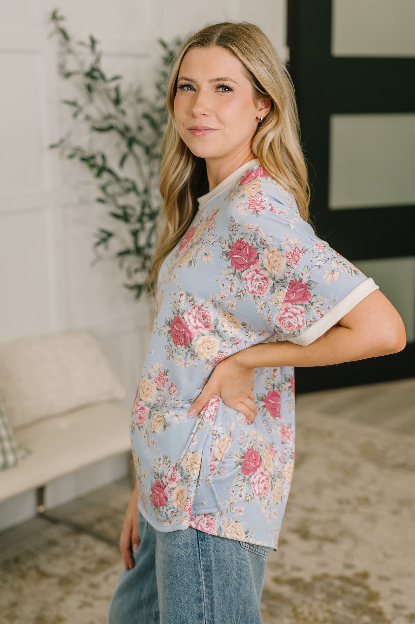 Perfect Season Floral Print Relaxed Tee
