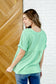 Plain and Sassy V-Neck Tee in Mint Green
