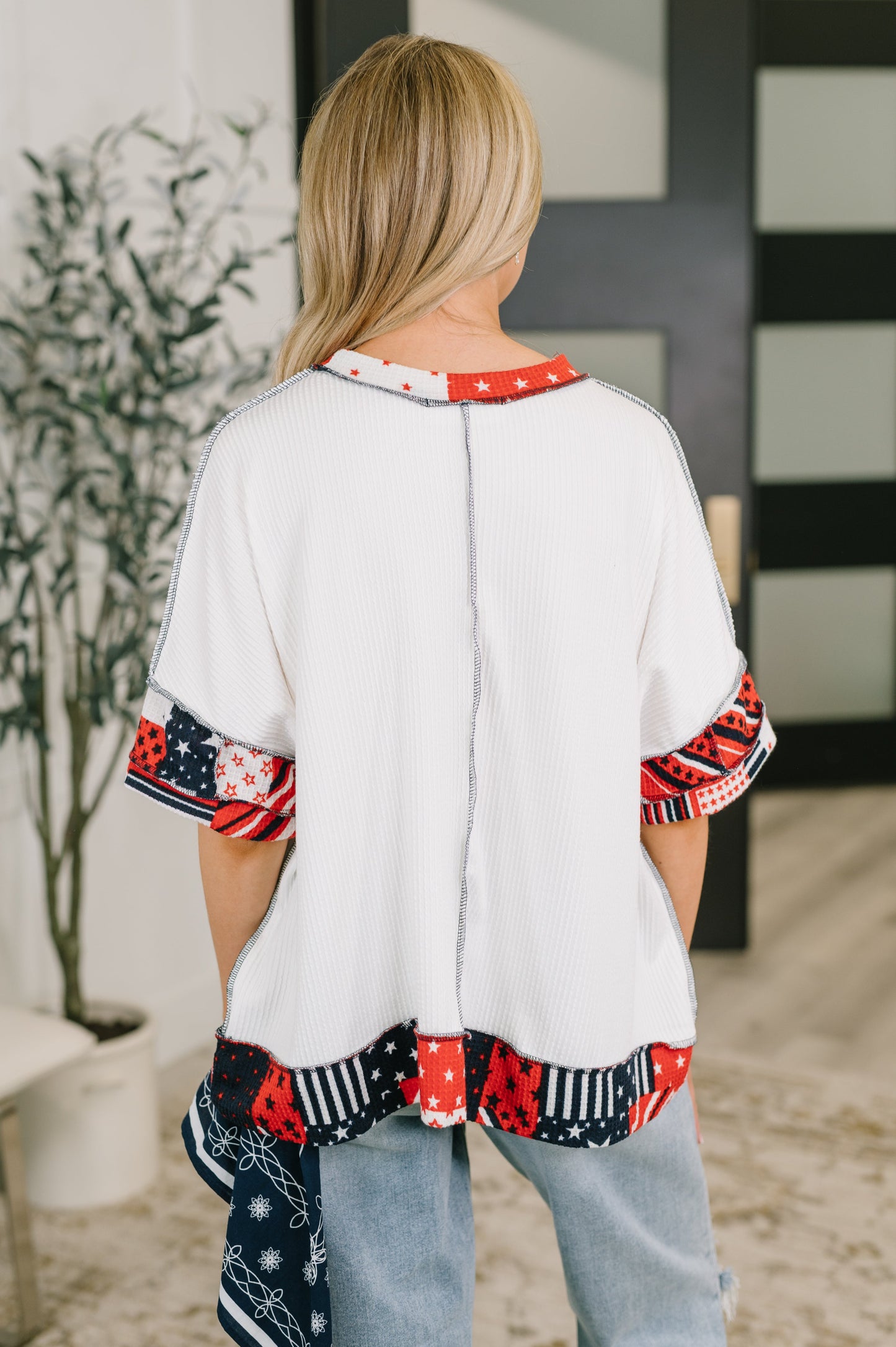 Pretty Prideful Patchwork Detail Top