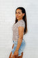 Purrfectly Wild Round Neck Knit Top