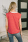Quite Intimately Striped Muscle Tee in Red