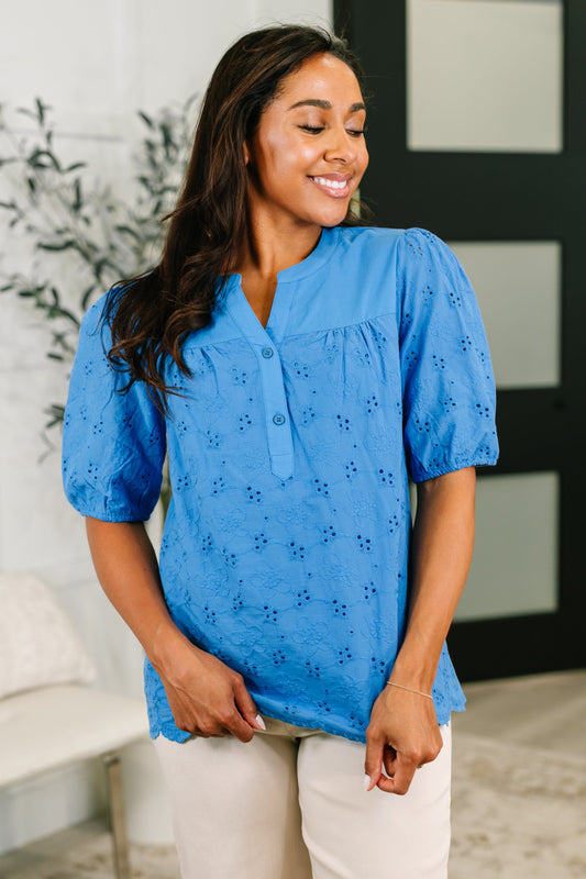 Refined Darling Eyelet Blouse
