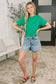 Rest Assured Basic Relaxed Tee in Kelly Green