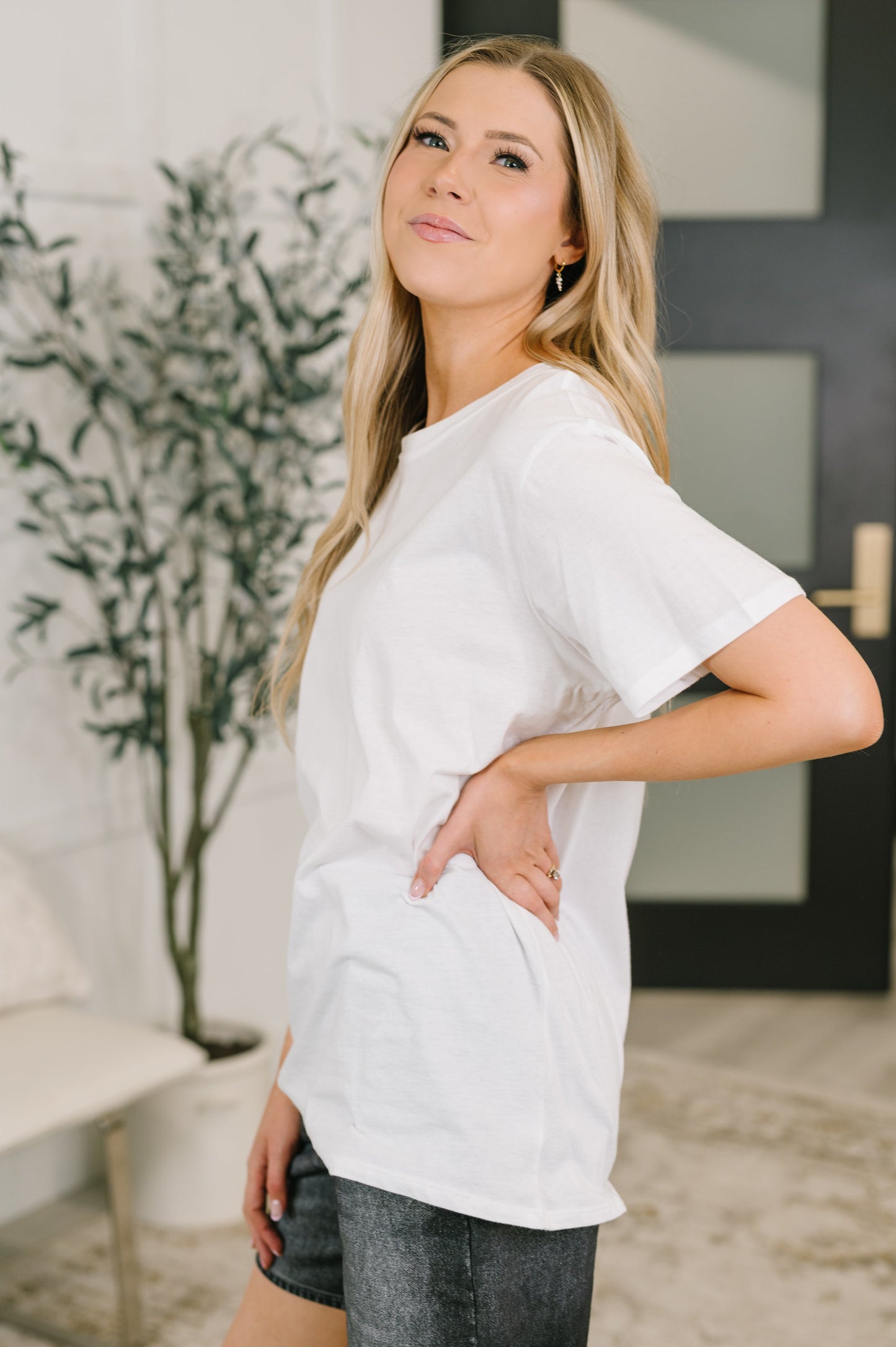 Rest Assured Basic Relaxed Tee in White