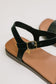 Riddle Ankle Strap Sandal in Black