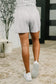Rile Me Up High Waisted Shorts in Light Grey