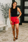 Rile Me Up High Waisted Shorts in Tomato