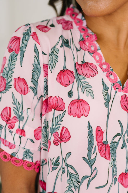 Show me Now Trim Detail Blouse