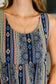 Sierra Spirit Gathered Tiered Dress in Navy