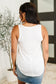 Simpler Times Basic V-Neck Tank in Off White