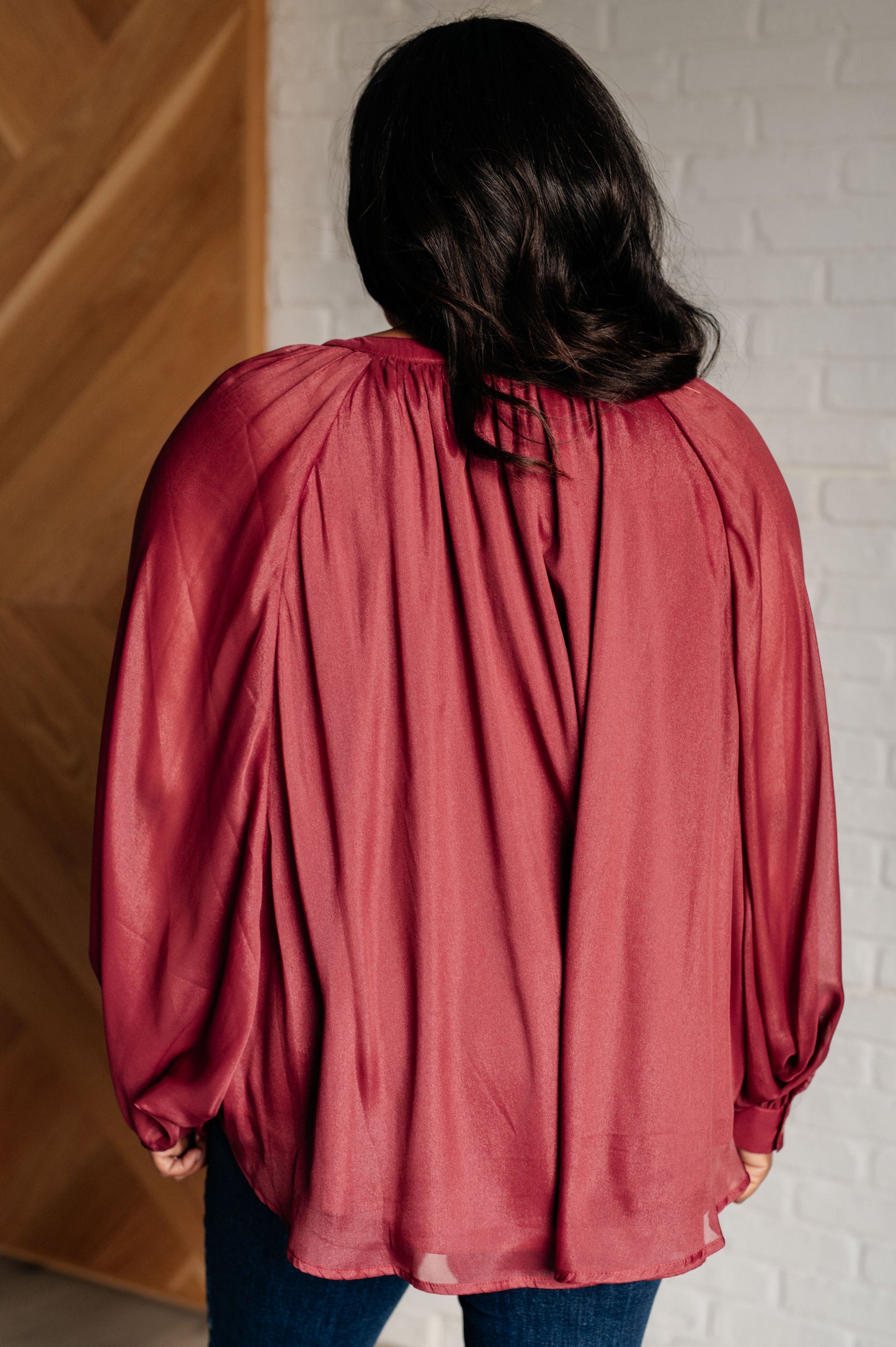Smiles and Pouts Bat Sleeve Button Down Shirt