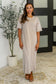 Soft But Savage Casual T-Shirt Dress in Beige