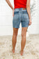 Judy Blue Mid Rise Bermuda Cutoff Shorts