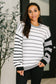 Striped Simplicity Color Block Relaxed Pullover