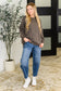 Talk Cozy to Me Stepped Hem Pullover in Brown