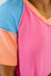 Textured Tones Color Block Top