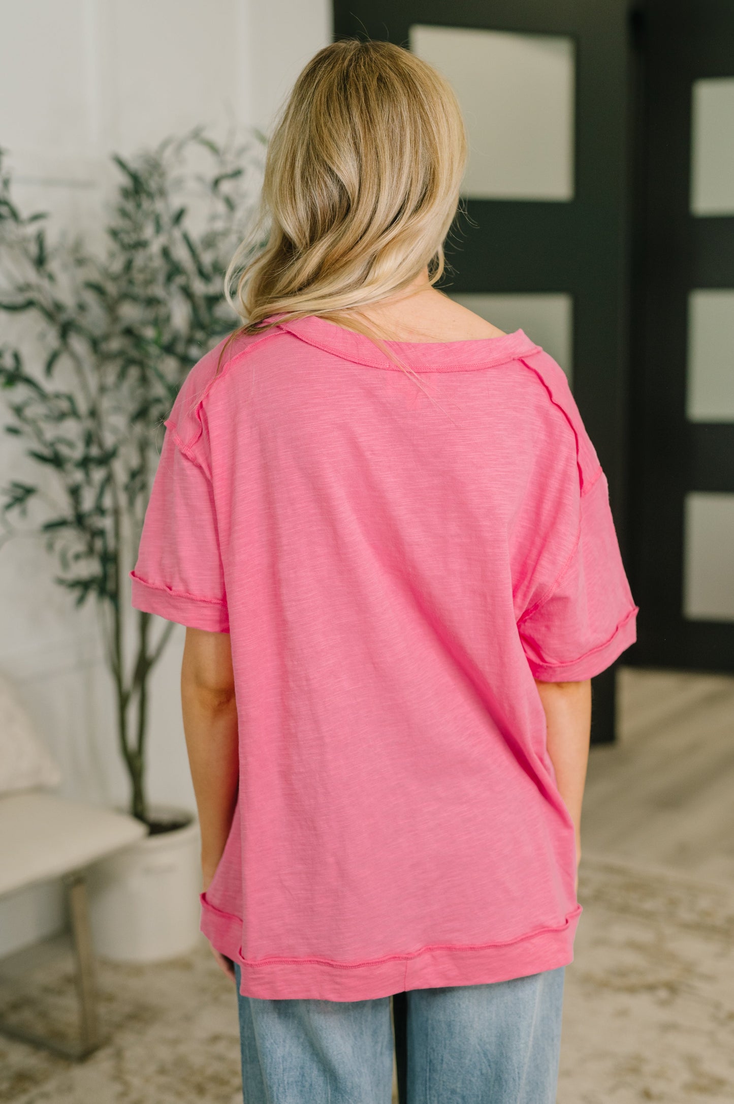 Thanks To You Relaxed Tee in Pink