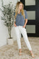 The Darling Detail Collared Blouse in Denim