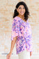 The Tropics V-Neck Top in Blush Multi