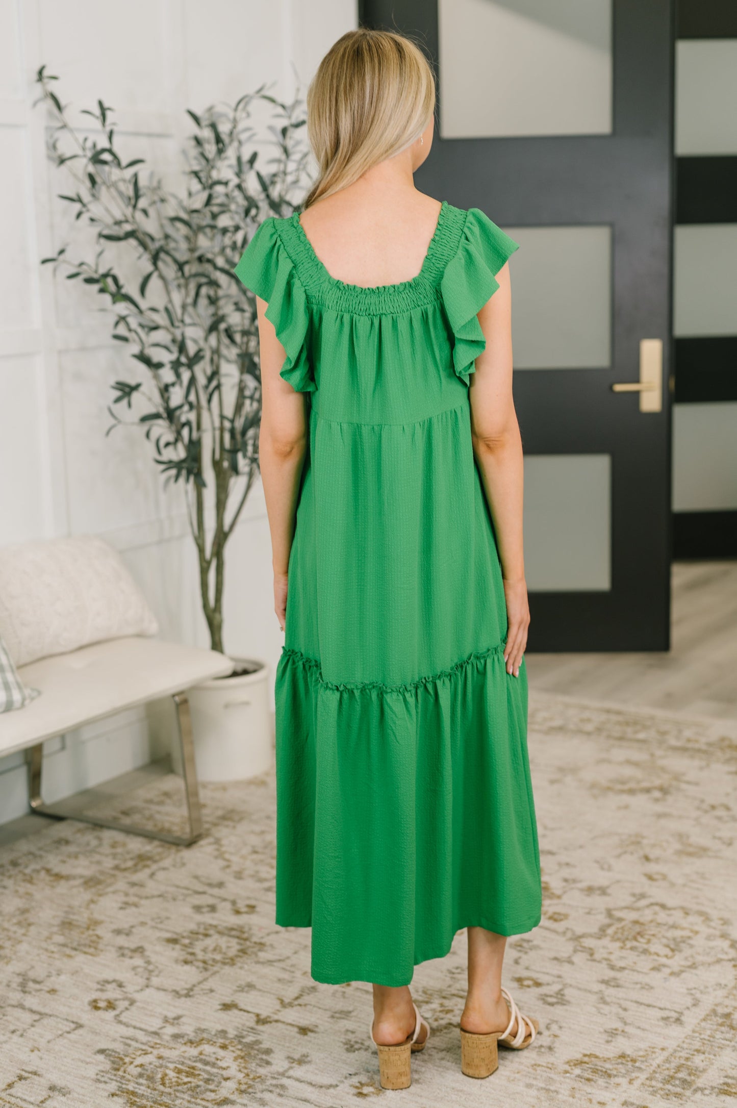 The Way We Were Square Neck Midi Dress