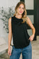 Thread Theory Round Neck Tank in Black