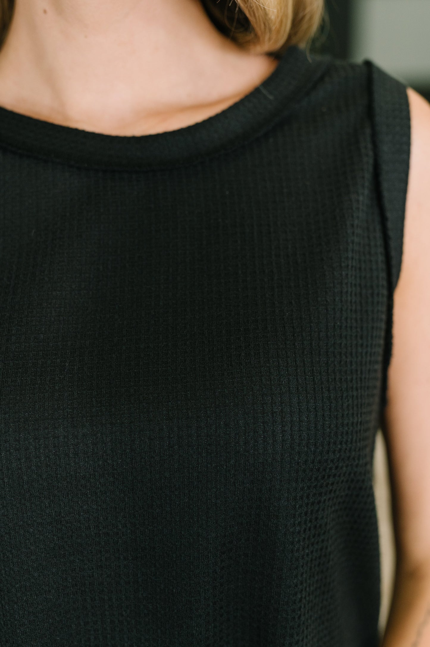 Thread Theory Round Neck Tank in Black