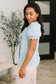 To Call My Own Textured Blouse in Powder Blue