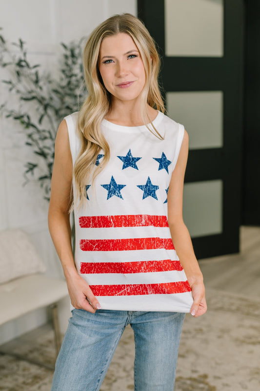 United Together Graphic Flag Tank