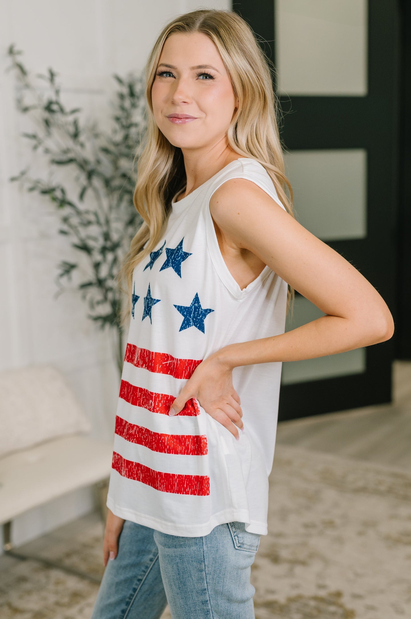 United Together Graphic Flag Tank
