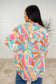 Wide Eyed Abstract Print Batwing Blouse