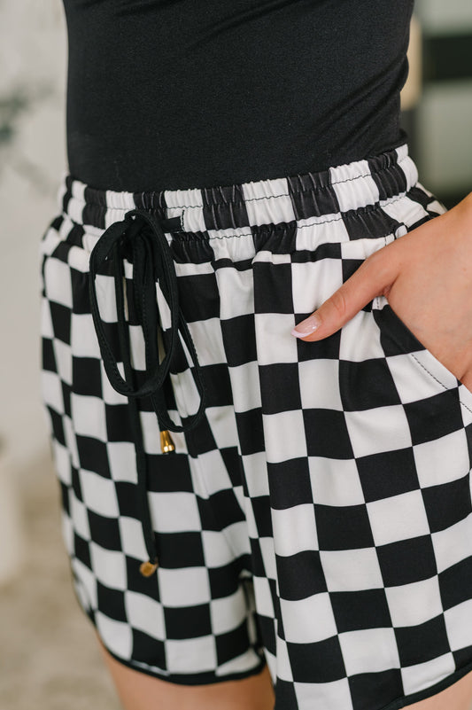 Your Move Checkered Shorts