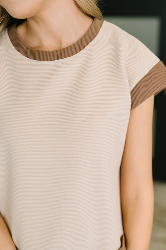 Your Place Or Mine Contrast Detail Midi Dress