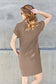 Round Neck Short Sleeve Dress with Pockets - 5 colors