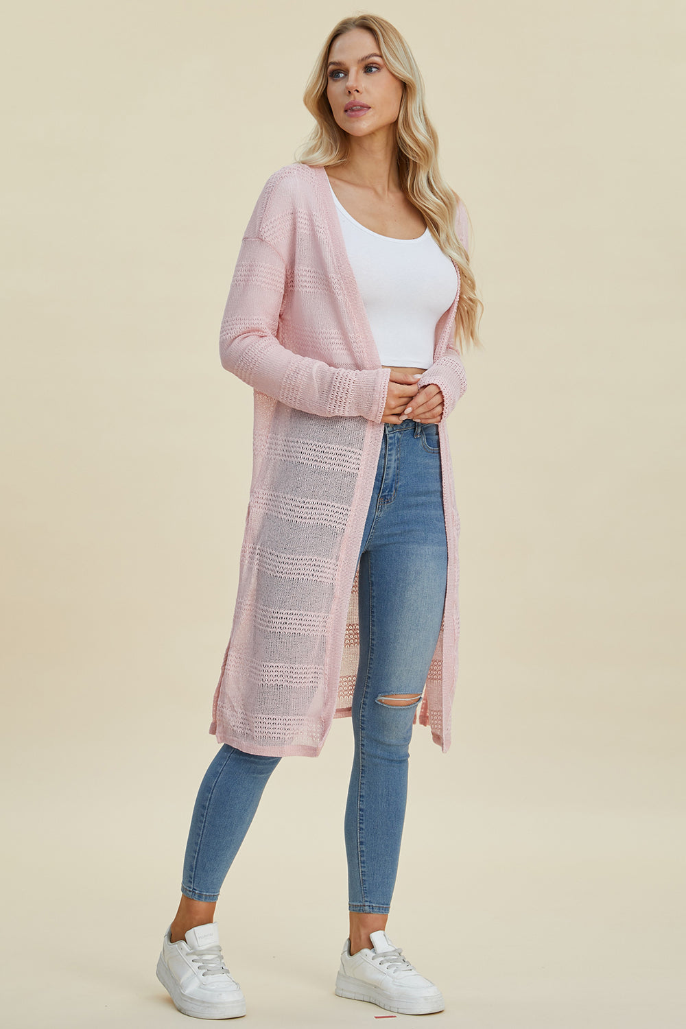 Open Front Longline Cardigan - 4 Colors