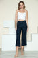 Judy Blue Side Seam Braid Detail High Rise Crop Wide Leg Jeans