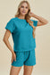 Texture Short Sleeve Top and Shorts Set - 5 Colors