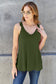 Lace Detail V-Neck Cutout Cami - 5 colors