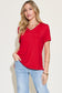 V-Neck High-Low Short Sleeve T-Shirt - 7 Colors