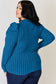 Ribbed Mock Neck Puff Sleeve T-Shirt - 5 Colors